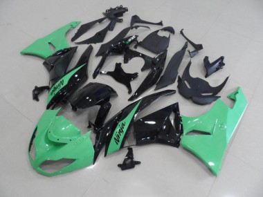 Kawasaki ZX6R 2009-2012 Motorrad Verkleidungen - Metallic Grün