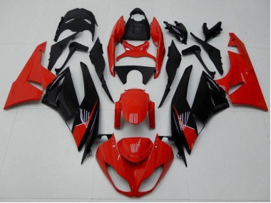 Kawasaki ZX6R 2009-2012 Motorrad Verkleidungen - Rot Schwarz