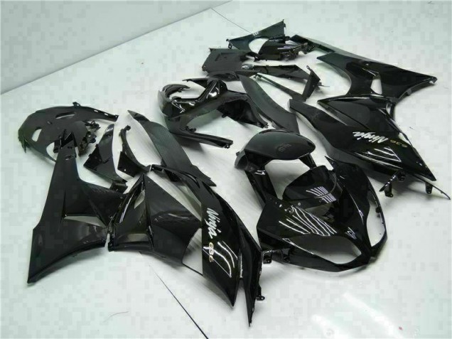 Kawasaki ZX6R 2009-2012 Motorrad Verkleidungen - Schwarz Weiß Ninja 636
