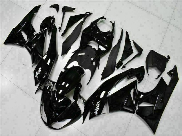 Kawasaki ZX6R 2009-2012 Motorrad Verkleidungen - Schwarz Weißer Ninja Kawasaki ZX6R 2009-2012 Motorrad Verkleidungen - Schwarz Weißer Ninja