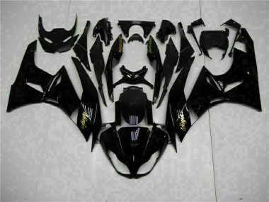 Kawasaki ZX6R 2009-2012 Motorrad Verkleidungen - Schwarzgold Ninja