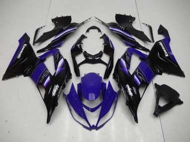Kawasaki ZX6R 2013-2018 Motorrad Verkleidungen - Schwarz Blau