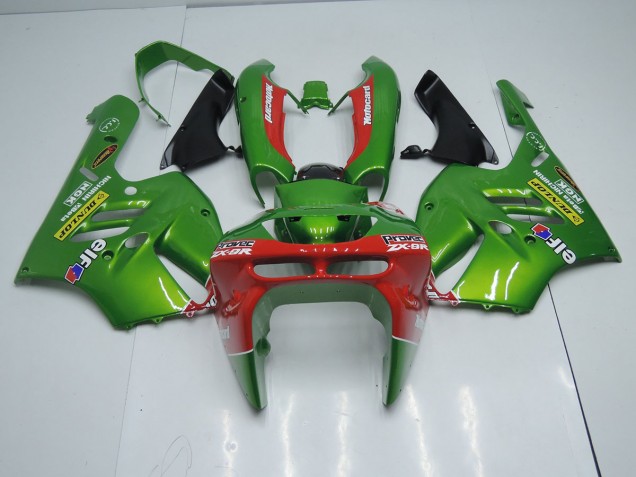 Kawasaki ZX9R 1994-1997 Motorrad Verkleidungen - Grün Rot