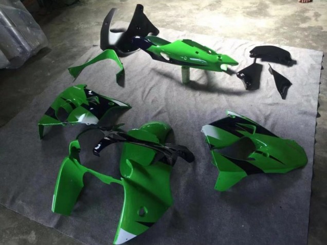 Kawasaki ZX9R 2000-2001 Motorrad Verkleidungen - Grün Matt Schwarz Tintenblau