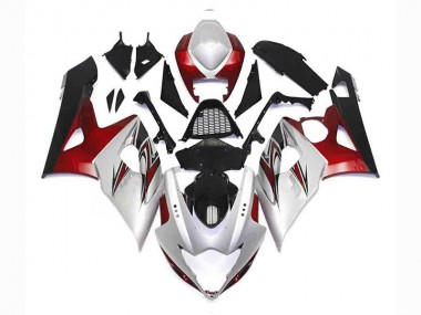 Suzuki GSXR 1000 K5 2005-2006 Motorrad Verkleidungen - Silber Rot Schwarz