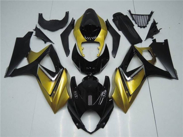 Suzuki GSXR 1000 K7 2007-2008 Motorrad Verkleidung - Gold Schwarz