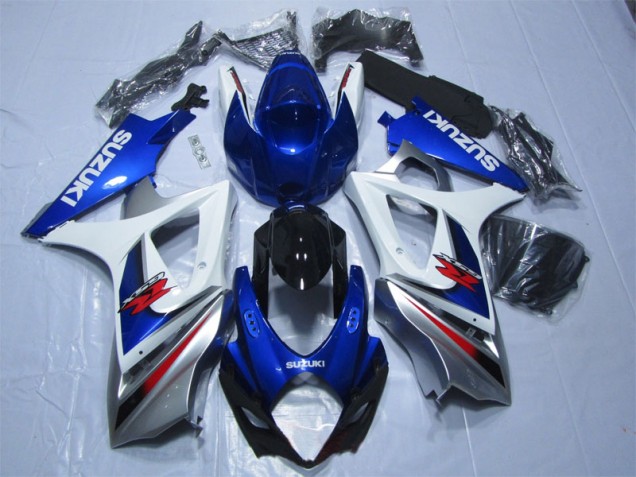 Suzuki GSXR 1000 K7 2007-2008 Motorrad Verkleidungen & Plastik - Blau Weiß