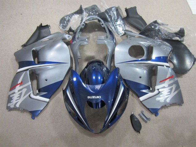 Suzuki GSXR 1300 Hayabusa 1996-2007 Motorrad Verkleidungen - Silber Blau