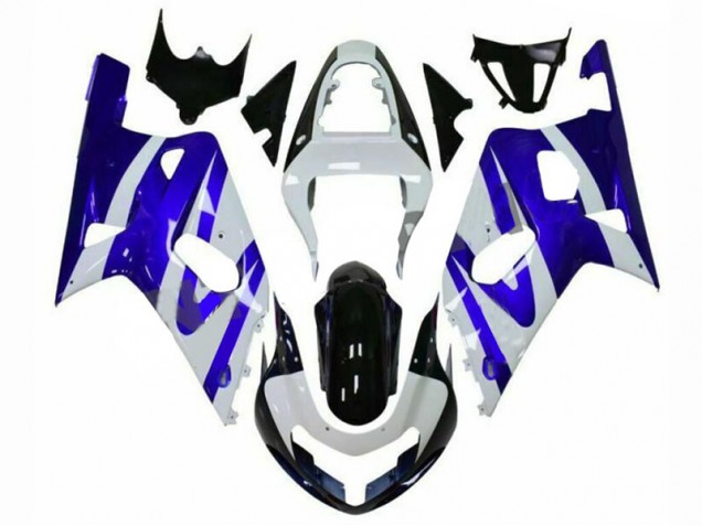 Suzuki GSXR 600 / 750 K1 K2 K3 2001-2003 Motorrad Verkleidungen - Blau Weiß Suzuki GSXR 600 / 750 K1 K2 K3 2001-2003 Motorrad Verkleidungen - Blau Weiß