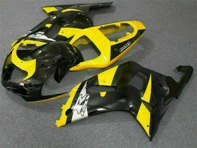 Suzuki GSXR 600 / 750 K1 K2 K3 2001-2003 Motorrad Verkleidungen - Gelb Schwarz