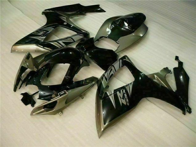 Suzuki GSXR 600 / 750 K6 2006-2007 Motorrad Verkleidung - Schwarz Grau