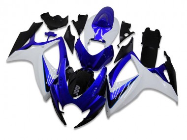 Suzuki GSXR 600 / 750 K6 2006-2007 Motorrad Verkleidungen Komplett Sets - Blau Weiß