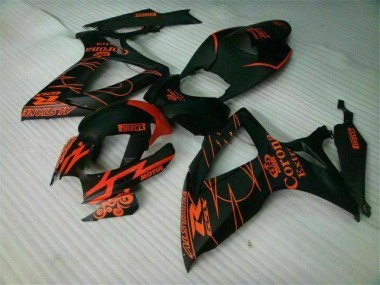 Suzuki GSXR 600 / 750 K6 2006-2007 Motorrad Verkleidungen Komplett Sets - Schwarz