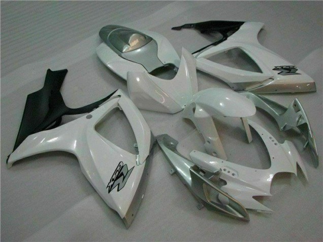 Suzuki GSXR 600 / 750 K6 2006-2007 Motorrad Verkleidungen & Plastik - Weiß Silber Suzuki GSXR 600 / 750 K6 2006-2007 Motorrad Verkleidungen & Plastik - Weiß Silber