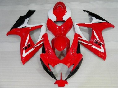 Suzuki GSXR 600 / 750 K6 2006-2007 Motorrad Verkleidungen - Rot Weiß