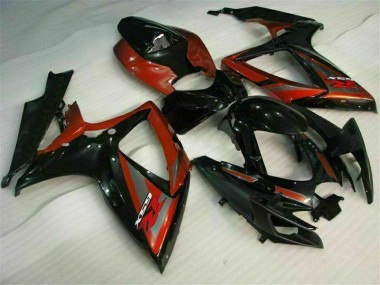 Suzuki GSXR 600 / 750 K6 2006-2007 Motorrad Verkleidungen - Schwarz Rot