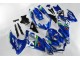 Suzuki GSXR 600 / 750 K8 2008-2010 Motorrad Verkleidungen - Blau Weiß Grün