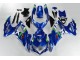 Suzuki GSXR 600 / 750 K8 2008-2010 Motorrad Verkleidungen - Blau Weiß Grün