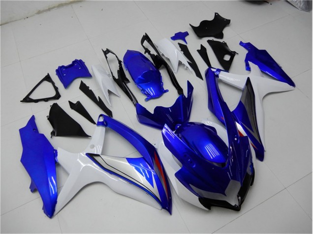 Suzuki GSXR 600 / 750 K8 2008-2010 Motorrad Verkleidungen Komplett Sets - Blau Weiß