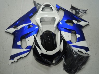Suzuki GSXR 600 K1 K2 K3 2001-2003 Motorrad Verkleidungen - Weiß Blau