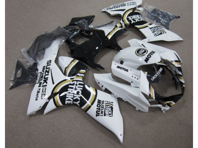 Suzuki GSXR 600 K11 2011-2024 Motorrad Verkleidung - Weiß Lucky Strike Schwarz Motul Suzuki GSXR 600 K11 2011-2024 Motorrad Verkleidung - Weiß Lucky Strike Schwarz Motul