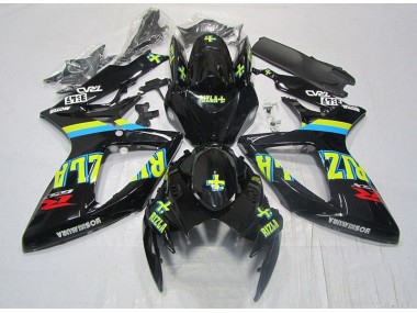 Suzuki GSXR 600 K6 2006-2007 Motorrad Verkleidungen - Schwarz Gelb Rizla