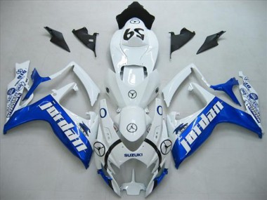 Suzuki GSXR 600 K6 2006-2007 Motorrad Verkleidungen - Weiß Blau Jordan