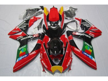 Suzuki GSXR 600 K8 2008-2010 Motorrad Verkleidungen - Rot Schwarz Jomo