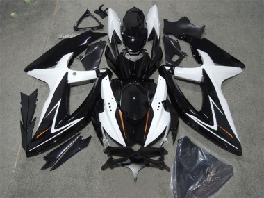 Suzuki GSXR 600 K8 2008-2010 Motorrad Verkleidungen - Schwarz Weiß