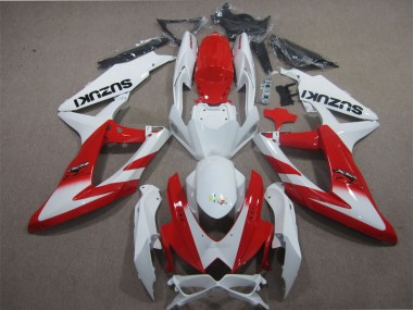 Suzuki GSXR 600 K8 2008-2010 Motorrad Verkleidungen - Weiß Rot