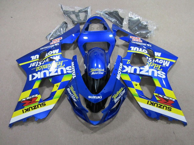Suzuki GSXR 750 K4 2004-2005 Motorrad Verkleidungen - Blau Telefunica Movistar Motul