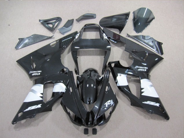 Yamaha R1 1998-1999 Motorrad Verkleidungen - Schwarz Weiß Aufkleber Yamaha R1 1998-1999 Motorrad Verkleidungen - Schwarz Weiß Aufkleber