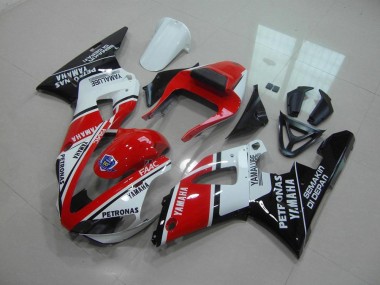Yamaha R1 2000-2001 Motorrad Verkleidungen - Rot Weiß Yamalube