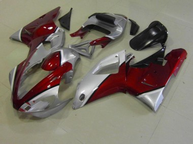 Yamaha R1 2000-2001 Motorrad Verkleidungen - Rot und Silber