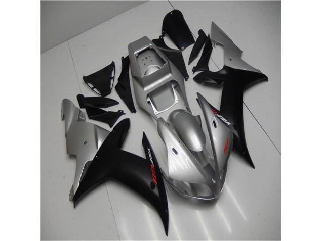 Yamaha R1 2002-2003 Motorrad Verkleidung - Silber Schwarz