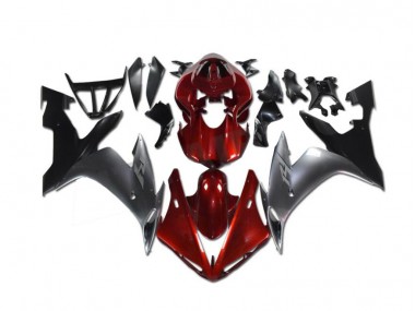Yamaha R1 2002-2003 Motorrad Verkleidungen - Rot Grau Schwarz