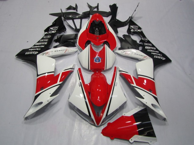 Yamaha R1 2004-2006 Motorrad Verkleidungen - Rot Weiß Schwarz