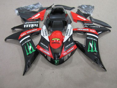 Yamaha R1 2004-2006 Motorrad Verkleidungen - Rot Weiß Schwarz Motul