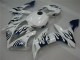 Yamaha R1 2004-2006 Motorrad Verkleidungen - Weiß Blau Flamme