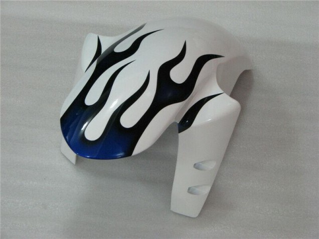 Yamaha R1 2004-2006 Motorrad Verkleidungen - Weiß Blau Flamme