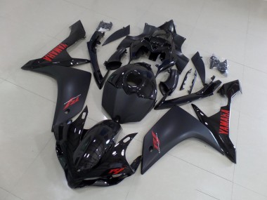 Yamaha R1 2007-2008 Motorrad Verkleidungen - Matt Schwarz Rot