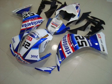 Yamaha R1 2009-2011 Motorrad Verkleidungen - Weiß Schwarz Sterilgarda