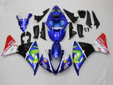 Yamaha R1 2012-2014 Motorrad Verkleidungen - Blau Weiß Schwarz Rot