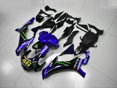 Yamaha R1 2015-2019 Motorrad Verkleidungen - Blau Blau Weiß ENEOS 46 Monster