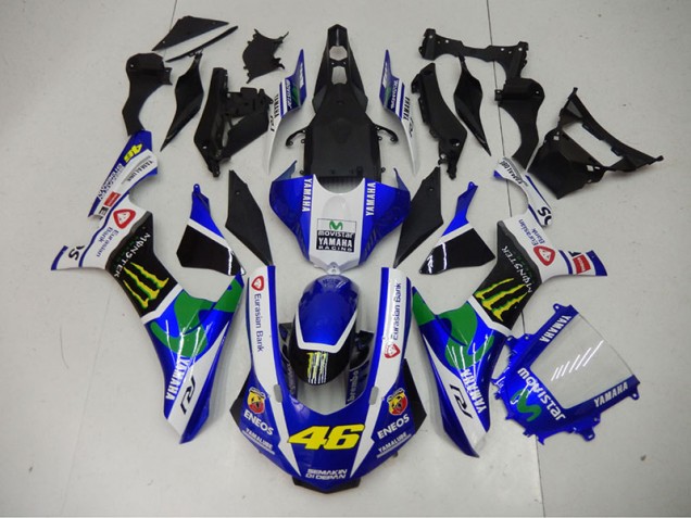 Yamaha R1 2015-2019 Motorrad Verkleidungen - Blau Blau Weiß ENEOS Movistar 46 Yamaha R1 2015-2019 Motorrad Verkleidungen - Blau Blau Weiß ENEOS Movistar 46