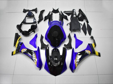 Yamaha R1 2015-2019 Motorrad Verkleidungen - Blau Schwarz