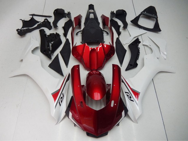 Yamaha R1 2015-2019 Motorrad Verkleidungen - Rot Weiß