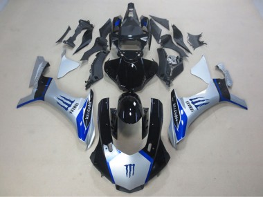 Yamaha R1 2015-2019 Motorrad Verkleidungen - Silber Schwarz Blau Monster