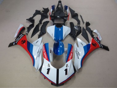 Yamaha R1 2015-2019 Motorrad Verkleidungen - Weiß Blau Rot Advantec