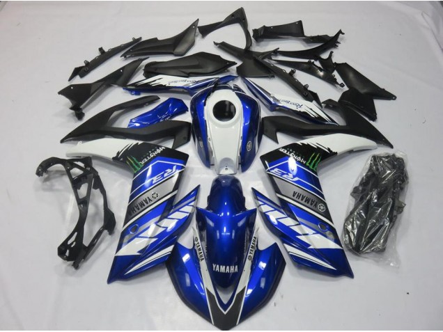 Yamaha R3 2015-2022 Motorrad Verkleidungen - Monster Blau